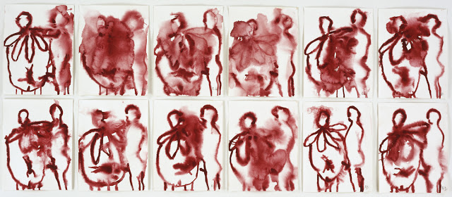 Louise Bourgeois, THE FAMILY, 2008, gouache on paper, 15 1/2 x 12 in., 39,4 x 30,5 cm. Courtesy The Easton Foundation and Xavier Hufkens, Brussels, photo credit: The Easton Foundation. 