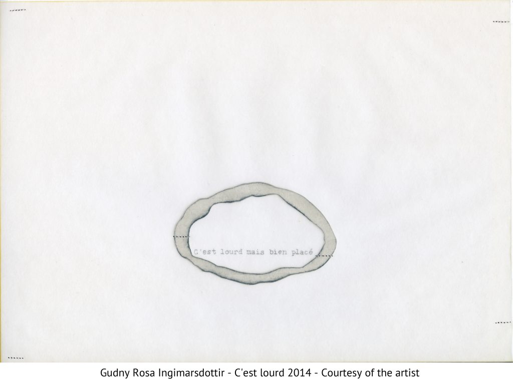 Gudny Rosa Ingimarsdottir - C'est lourd 2014 - Courtesy of the artist