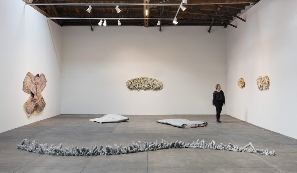 Installation view, ‘Revolution in the Making: Abstract Sculpture by Women, 1947 – 2016’, Hauser Wirth & Schimmel, 2016 Hannah Wilke: © Marsie, Emmanuelle, Damon and Andrew Scharlatt, Hannah Wilke Collection & Archive, Los Angeles/ Licensed by VAGA, New York, NY Courtesy the artists and Hauser & Wirth Photo: Brian Forrest