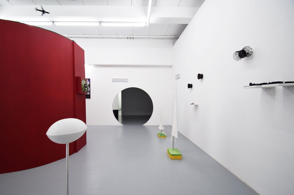 Installation view Haseeb Ahmed 'Wird' at Harlan Levey Projects. Courtesy of Harlan Levey Projects.