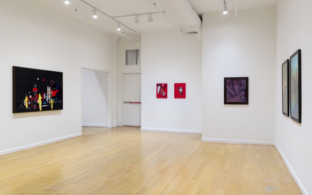 'Every Future Has A Price: 30 Years After Infotainment', installation view, Elizabeth Dee, New York. Courtesy of Elizabeth Dee Gallery.