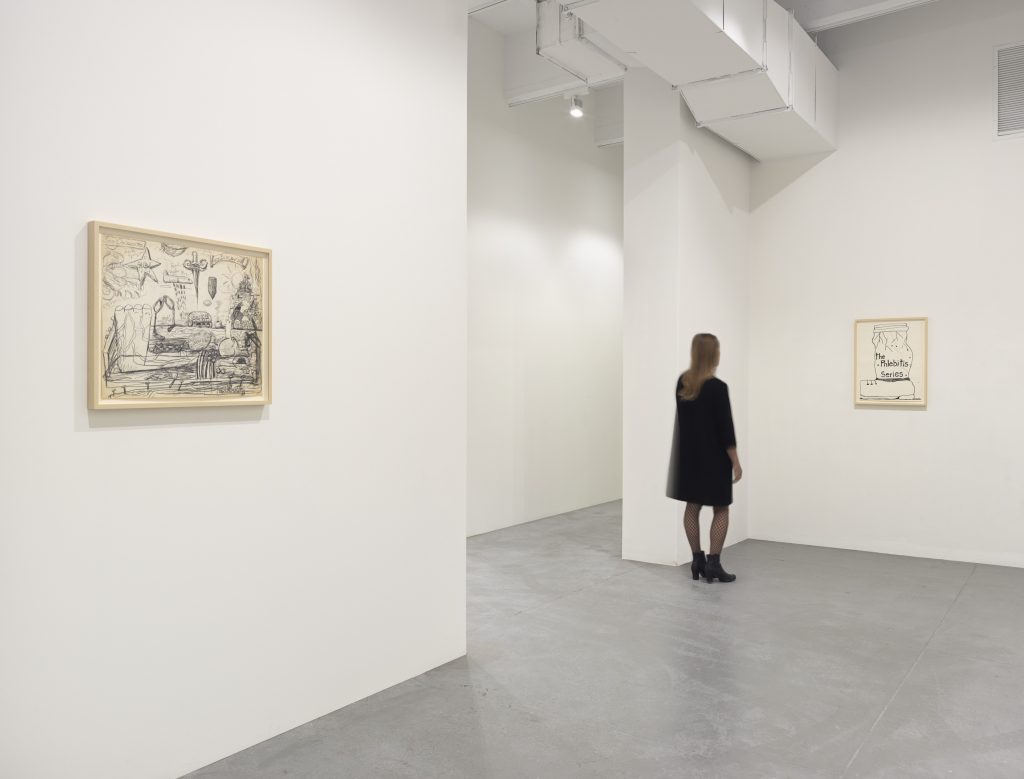 Installation view, 'Philip Guston: Laughter in the Dark, Drawings from 1971 & 1975', Hauser & Wirth New York, 22nd Street Photo: Genevieve Hanson © The Estate of Philip Guston. Courtesy Hauser & Wirth 