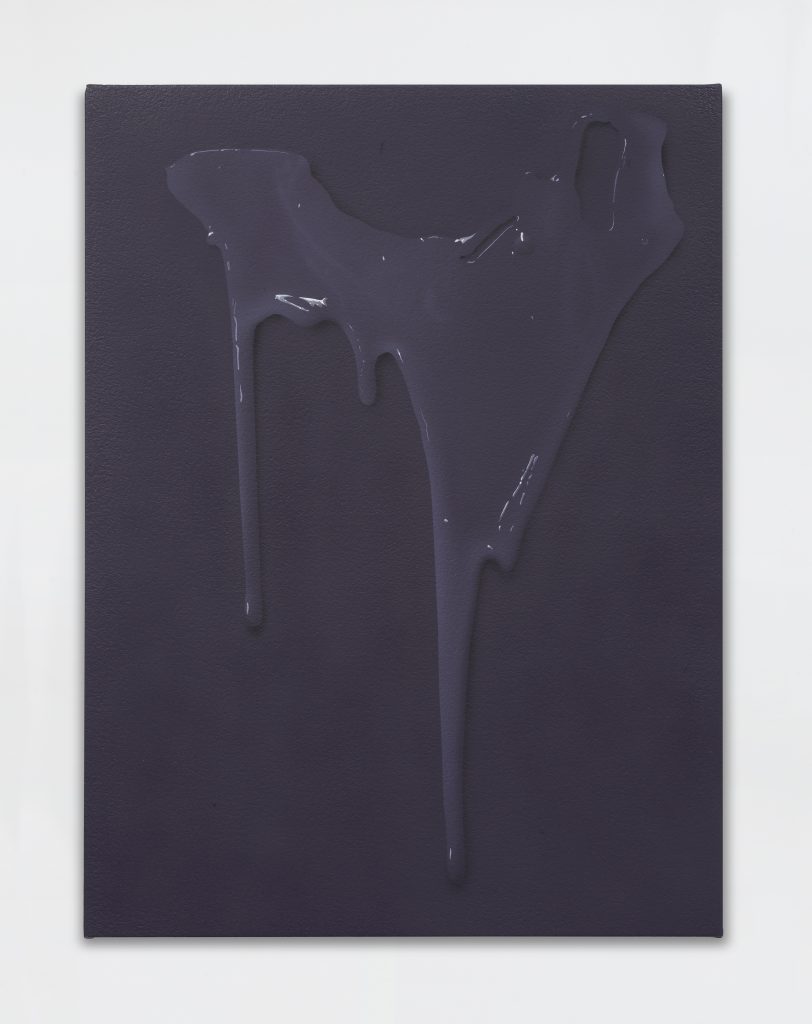 Sayre Gomez 'Drip Painting in Pale Violet', 2016 Acrylic on canvas 61 x 45.7 cm 24 x 18 in. Courtesy of the artist and rodolphe janssen, Brussels.
