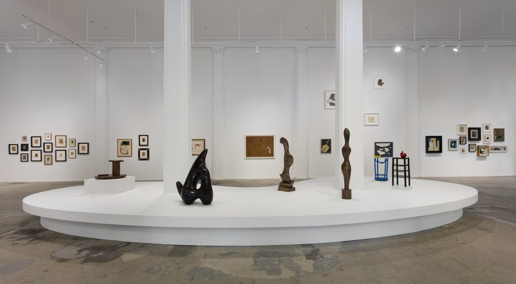 Installation view, 'Schwitters Miró Arp' Hauser Wirth & Schimmel, 2016. Photo: Brian Forrest Courtesy the artists and Hauser & Wirth © Artists Rights Society (ARS) New York / VG Bild-Kunst, Bonn
